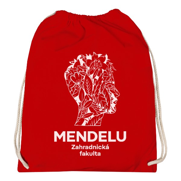 Květinová hlava | Vak na záda červený | ZF MENDELU